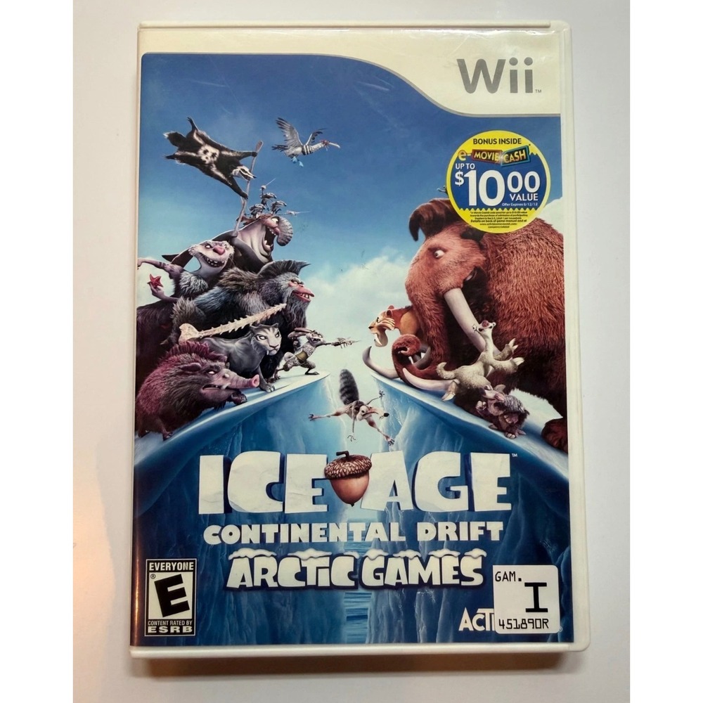 Ice Age Continental Drift Arctic Games Nintendo Wii Activision 2012 CIB E Rated